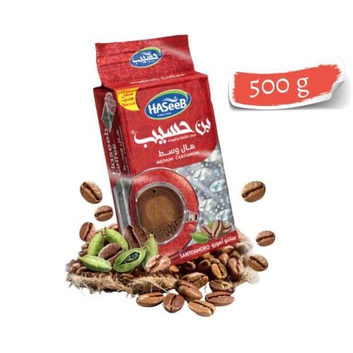 بن حسيب قهوة تركية وسط مع الهيل 500 جرام