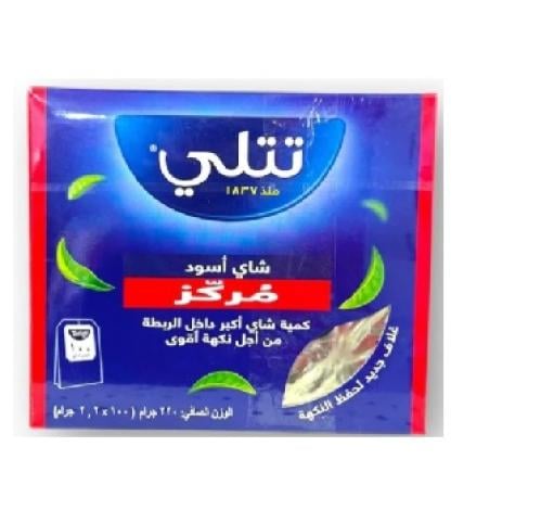 شاي تتلي أسود أكياس 100 كيس شاي