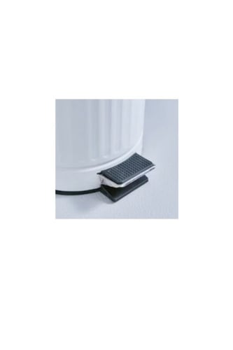 سلة مهملات بدواسة معدنية أبيض 3لترات