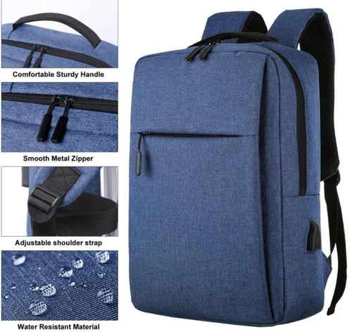 شنطة كحلي للسفر والدوامات ضد السرقة والماء