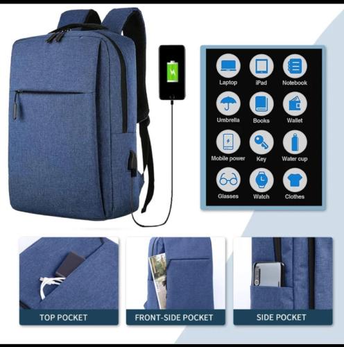 شنطة كحلي للسفر والدوامات ضد السرقة والماء