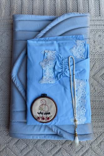 طقم صلاة + سجاد مع شرشف مرد ربطة