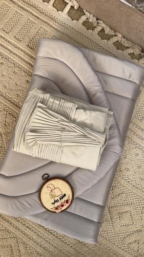 طقم صلاة + سجاد مع شرشف مرد ربطة