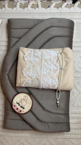 طقم صلاة سحاب + سجاد مع شرشف سحاب