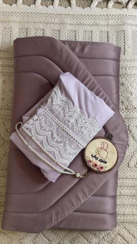 طقم صلاة سحاب + سجاد مع شرشف سحاب