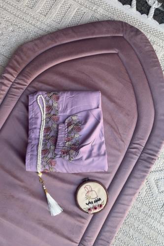 طقم صلاة + سجاد مع شرشف مرد ربطة