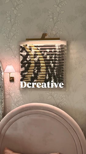 اضاءةDcreative ذهبي 40 سم شكل مستطيل