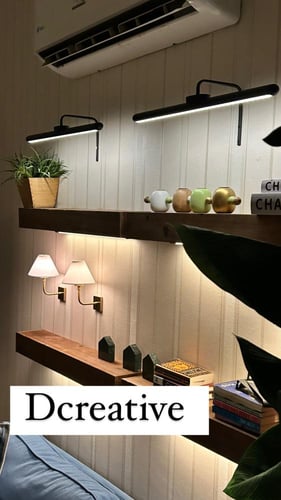 اضاءة لوحات مقاس 62 سم لون أسود