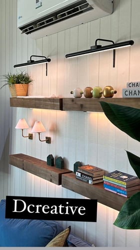 اضاءة لوحات مقاس 62 سم لون أسود