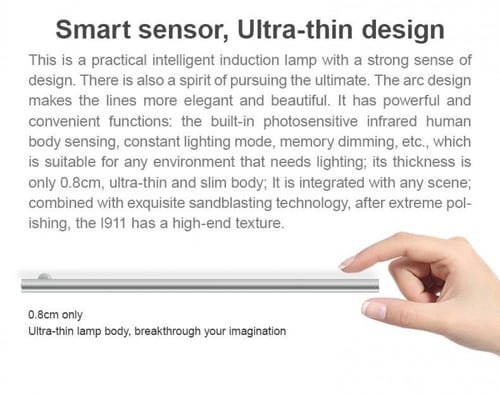 اضاءة ليد هيكل فضي لون ابيض60سم