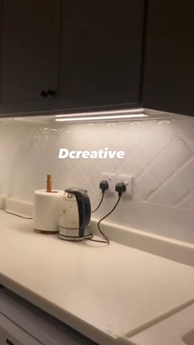 اضاءة ليد هيكل فضي لون اصفر 60سم