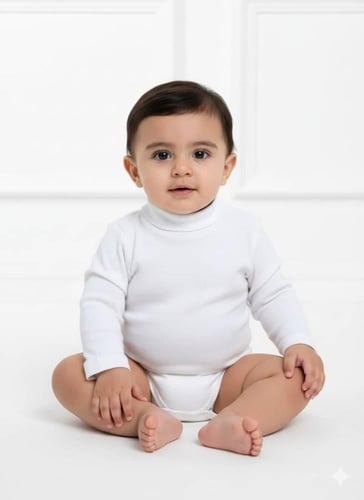 بربتوز منفش كم طويل رقبة / مدور