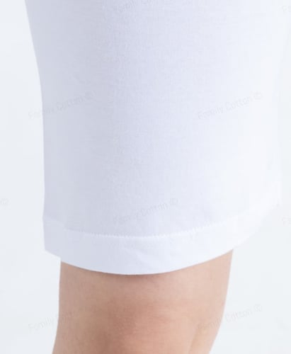 درزن شورت نسائي قطني أبيض ( 12 حبه )