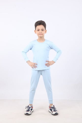 طقم بيجامة شتوية قطن مقلم