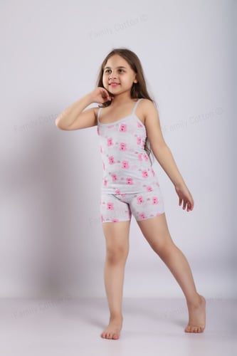 طقم بناتي مطبع تصميم متنوعة