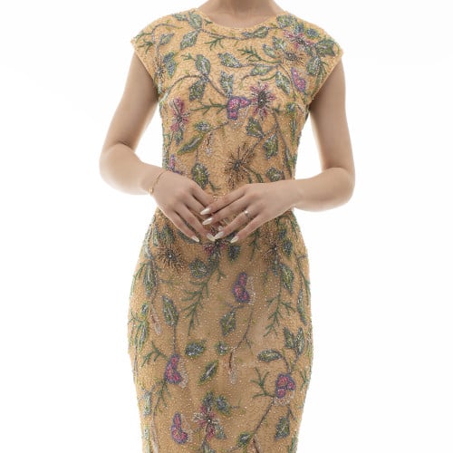 فستان تل شك يدوي