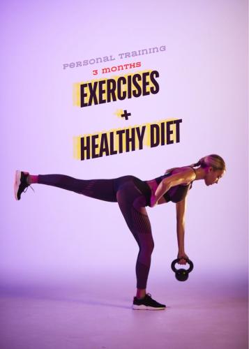 تدريبات رياضية شهرين وشهر مجانًا+ متابعة + تغذية (...
