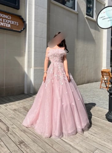 فستان سهره ريش وردي