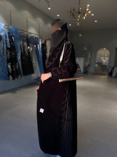 عباية مخمل جوانب كسرات