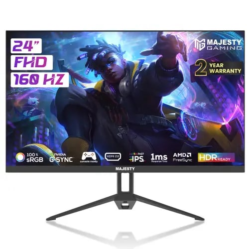 شاشة ألعاب MAJESTY 24 بوصة FHD 160Hz IPS | 1ms | H...