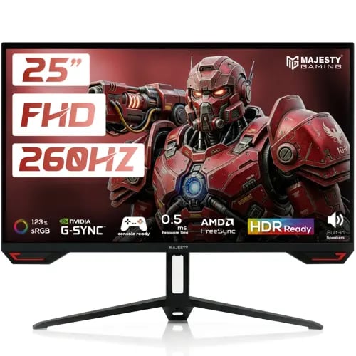 شاشة ألعاب MAJESTY 24.5 بوصة FHD 260Hz IPS | 0.5ms...