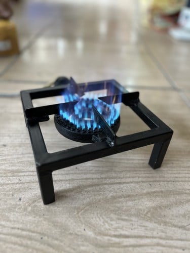 موقد غاز على علبة الغيار