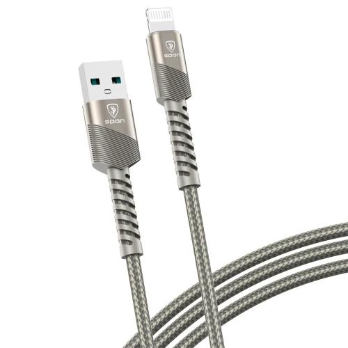 كيبل قماش USB SPON بطول 2 متر لكل الجوالات