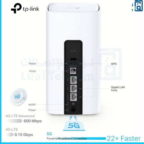 تي بي لينكNX510V راوتر AX3000 5G مشغل لجميع الشبكا...