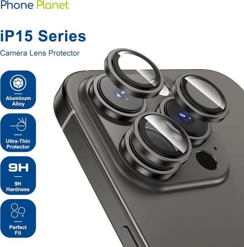 عدسات حماية كاميرا ايفون 15 برو/ برو ماكس تيتانيوم...