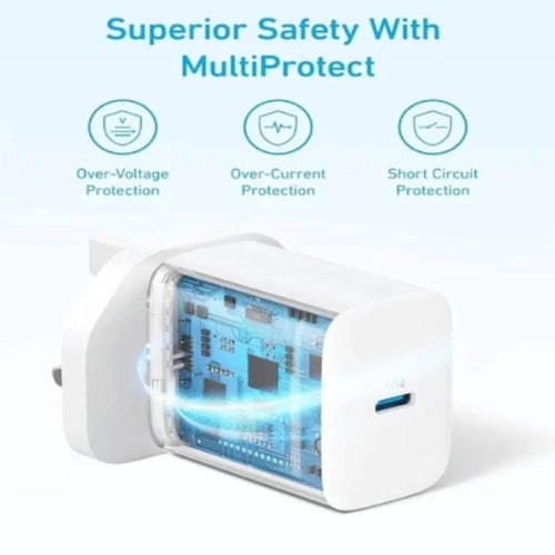راس جداري انكر منفذ TYPCE-C 20W- ابيض