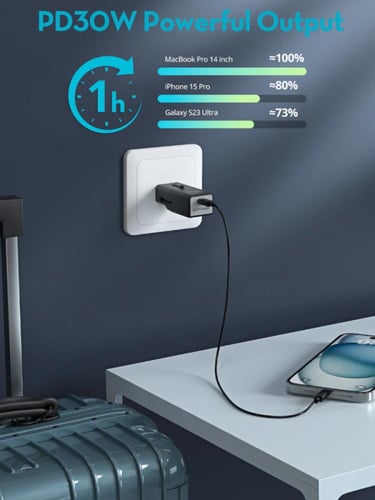 فيش سفر راف باور نانو بقوة 30 واط بمنفذ تايب سي -...