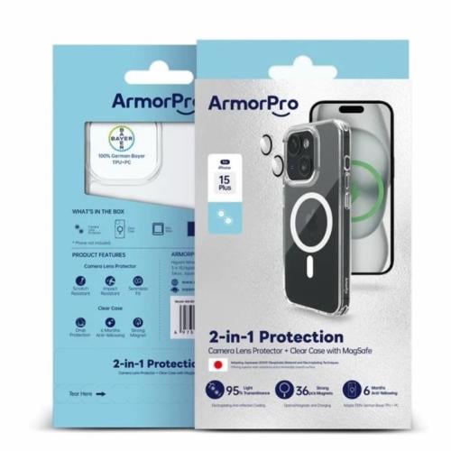 ارمور برو كفر حماية 2 في 1 + عدسات حماية كاميرا لا...
