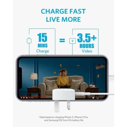 أنكر باوربورت 3 نانو، شاحن جداري بتقنية الشحن السر...