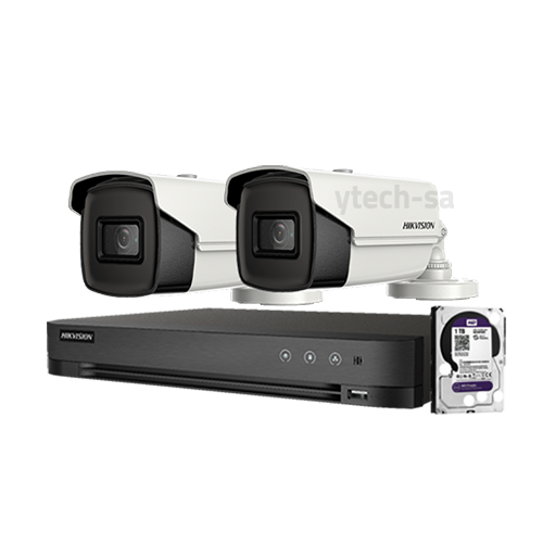2 كاميرات مراقبة 8 ميجابكسل DVR + Hikvision 8mp