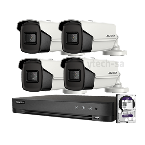 4 كاميرات مراقبة 8 ميجابكسل DVR + Hikvision 8mp
