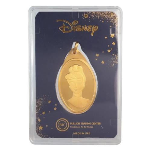 سبيكة بتعليقة سندريلا ديزني وزن 31.45 قرام عيار 24