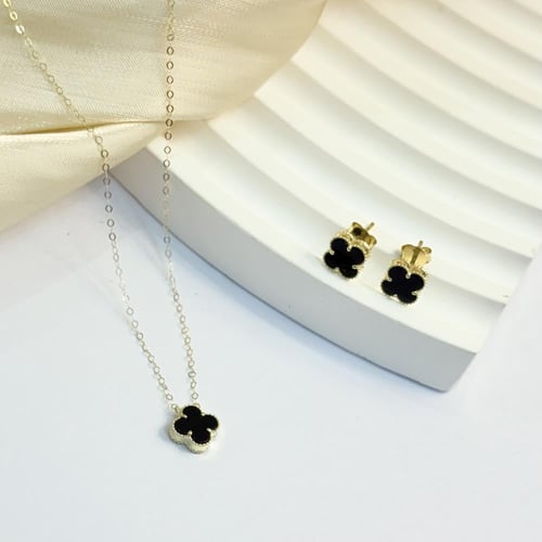 طقم سلسال ذهب فان كليف (سلسال+حلق)