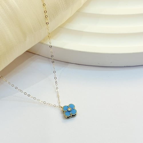 سلسال ذهب فان كليف مزين بالزركون