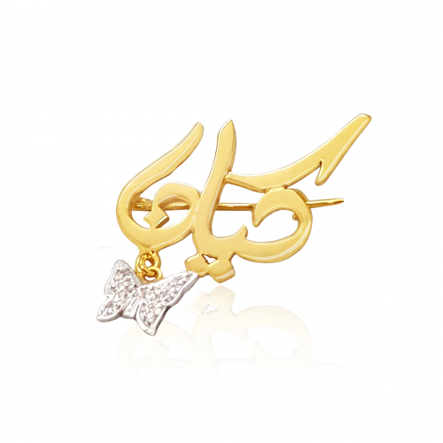 بروش مع فراشة لامعة