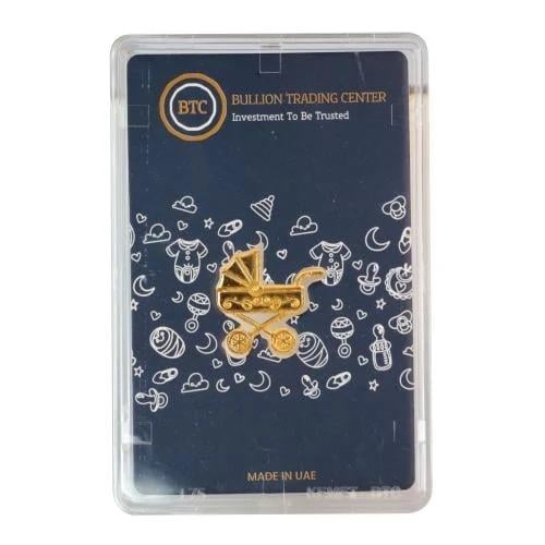 سبيكة ذهب 5 جرام عيار 24 – تصميم عربة أطفال