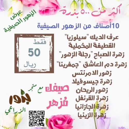 عرض بذور الزهور الصيفية