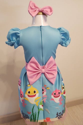 baby shark dress فستان بيبي شارك
