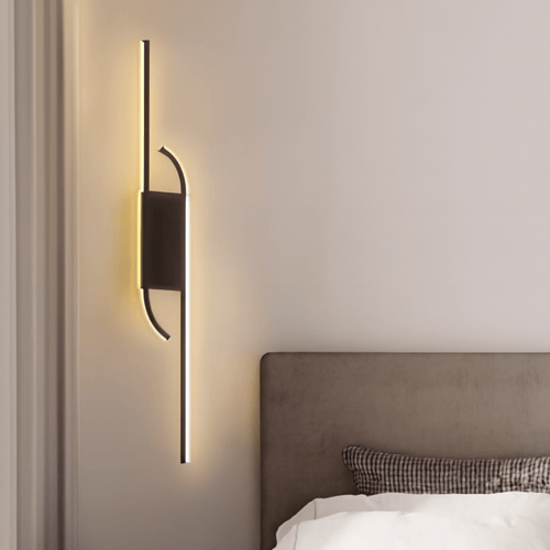 ابليك LED جداري اسود بسيط