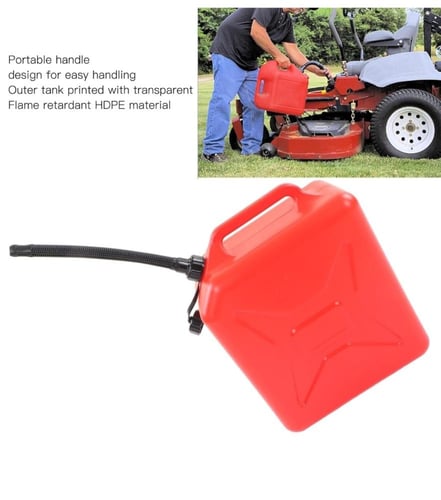 خزان وقود محمول سعة 10 لتر مع أنبوب تعبئة