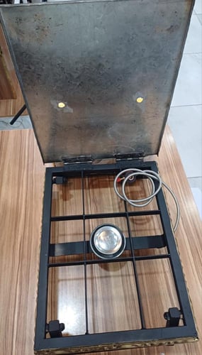 موقد غاز حديدي مفرد قابل للطي للطهي والتسخين مقاس...