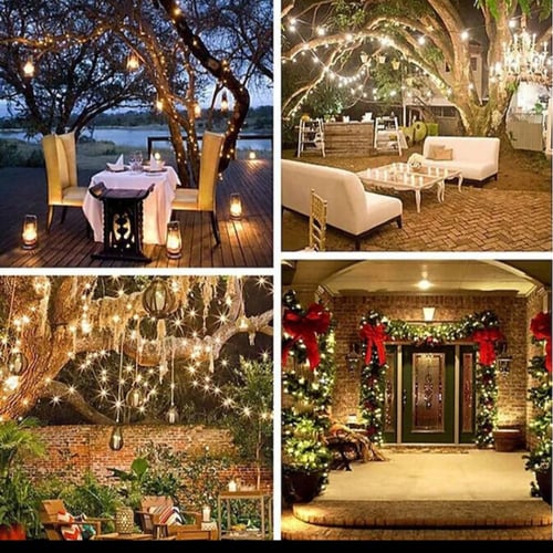 أضواء سلسلة خارجية تعمل بالطاقة الشمسية