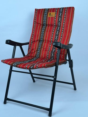 كرسي رحلات البيداء قابل للطي (نقشة سدو فاخرة)