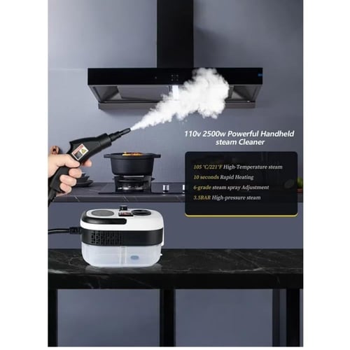 منظف بخاري محمول بقوة 2500 واط - جهاز تنظيف عالي ا...