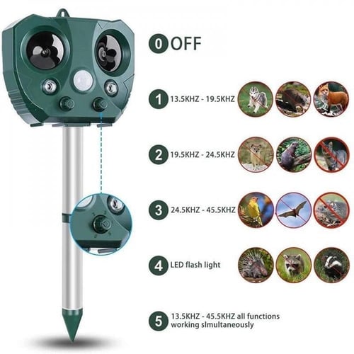 جهاز طارد الحيوانات بالموجات فوق الصوتية مع فلاش ض...