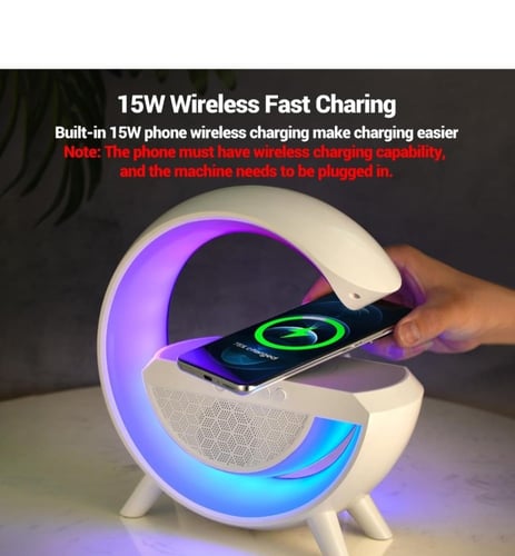 الإضاءة المحيطة ضوء الليل لغرفة النوم ومكبرات الصو...